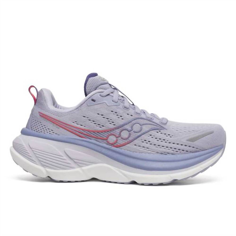 NEW SAUCONY women's hurricane 25 running shoes in thistle/aster